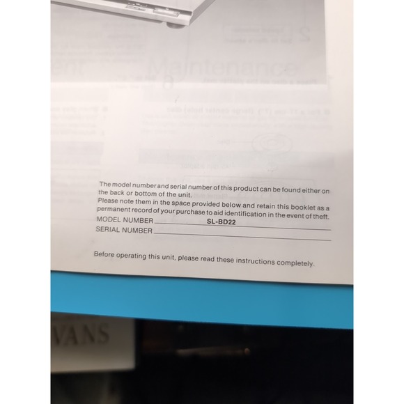 Technics SL-BD22 Record Player / Turntable  Owner / User Manual *Original* #2 - Picture 4 of 5